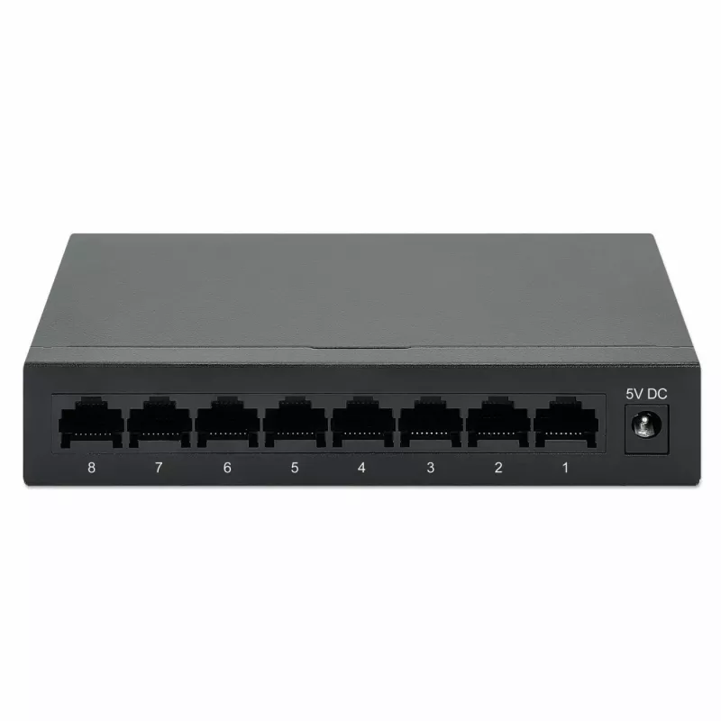 Switch Gigabit Ethernet Intellinet de 8 puertos, tamaño sobremesa, carcasa de metal, IEEE 802.3az (Energy Efficient Ethernet)