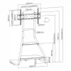 Soporte de TV MACLEAN MC-455 de pie madera para televisores hasta VESA 600x400