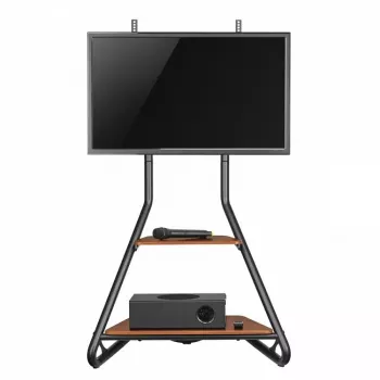 Soporte de TV MACLEAN MC-455 de pie madera para televisores hasta VESA 600x400