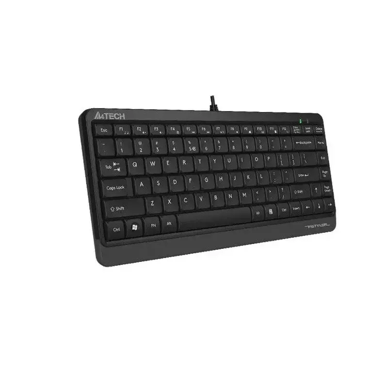 Teclado USB con cable A4Tech FStyler FK11 – diseño estándar compacto, inglés, 12 teclas de acceso rápido, reposamuñecas, cable de 1,5 m