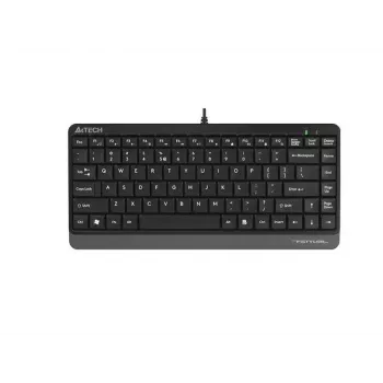 Teclado USB con cable A4Tech FStyler FK11 – diseño estándar compacto, inglés, 12 teclas de acceso rápido, reposamuñecas, cable de 1,5 m