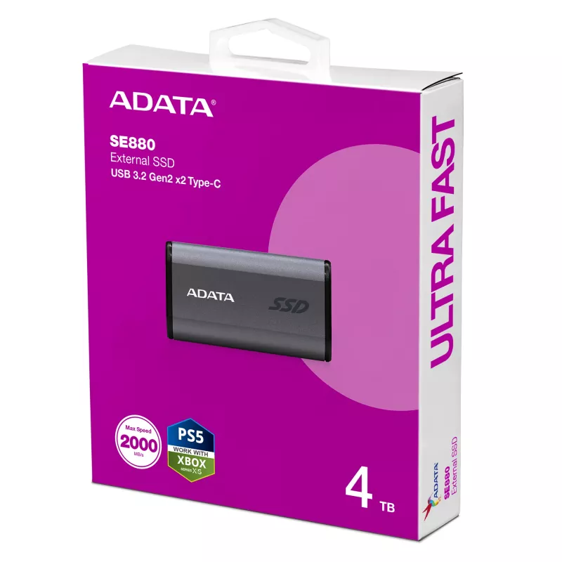 Unidad de estado sólido ADATA 4 TB USB Type-C USB 3.2 Gen 2x2 Elite SE880