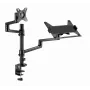 Gembird MA-DA-04 soporte de escritorio ajustable con brazo para monitor y bandeja para portátil, 17–32 pulgadas