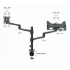 Gembird MA-DA-04 soporte de escritorio ajustable con brazo para monitor y bandeja para portátil, 17–32 pulgadas