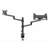 Gembird MA-DA-04 soporte de escritorio ajustable con brazo para monitor y bandeja para portátil, 17–32 pulgadas