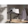 Gembird MA-DA-04 soporte de escritorio ajustable con brazo para monitor y bandeja para portátil, 17–32 pulgadas