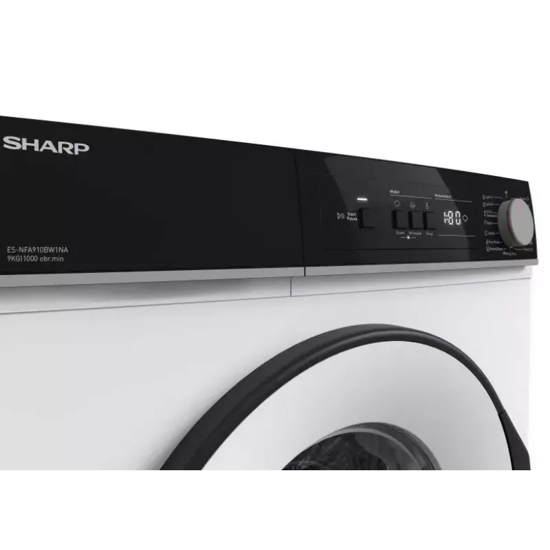 Lavadora Sharp ES-NFA910BW1NA-PL, carga frontal, 9 kg, clase de eficiencia energética A