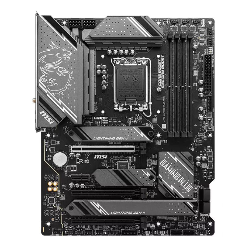 Placa base MSI Z790 GAMING PLUS WIFI — Intel Z790, LGA 1700 ATX, DDR5, 4x M.2, 2,5Gb LAN, Wi‑Fi 6, BT 5.3
