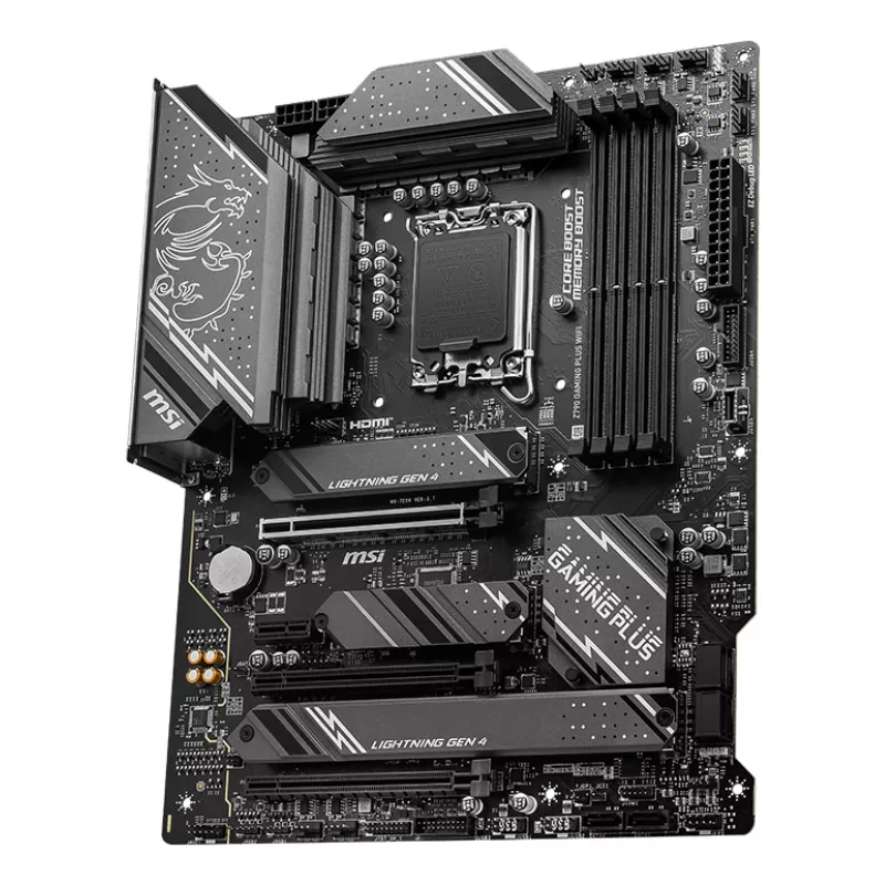 Placa base MSI Z790 GAMING PLUS WIFI — Intel Z790, LGA 1700 ATX, DDR5, 4x M.2, 2,5Gb LAN, Wi‑Fi 6, BT 5.3