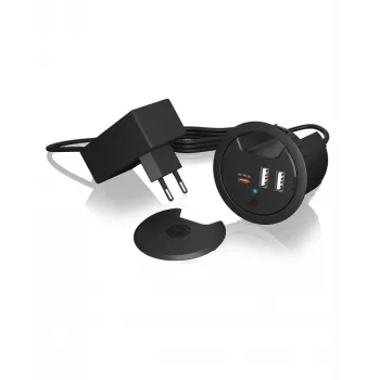 Cargador USB de escritorio ICY BOX con Power Delivery y Quick Charge