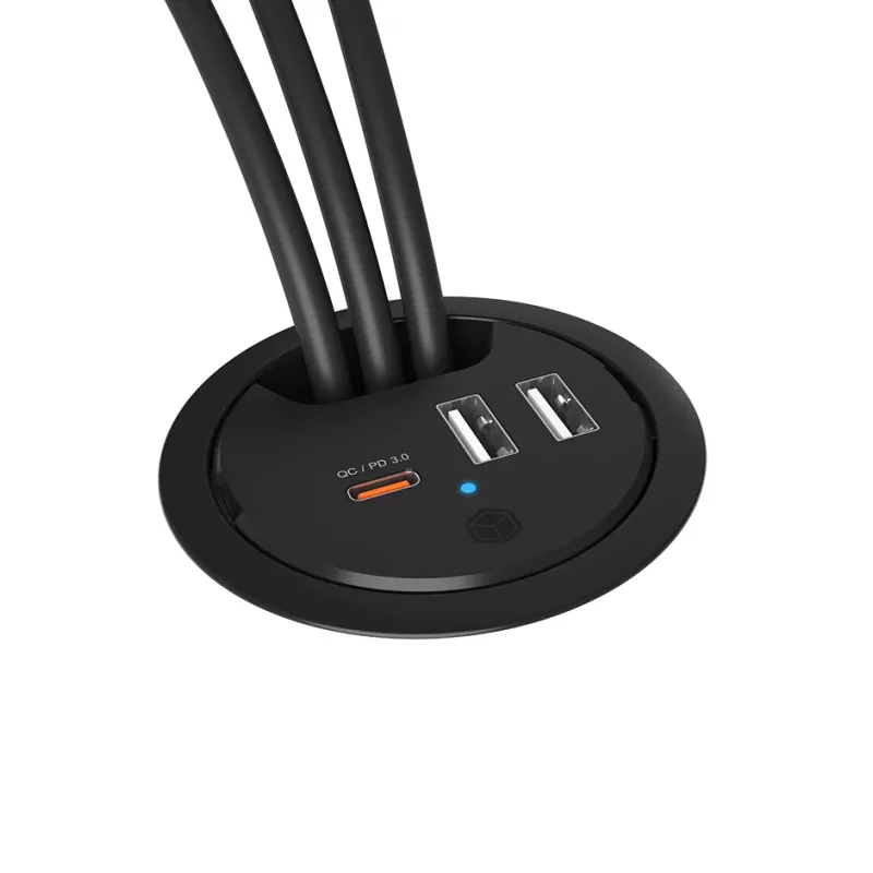 Cargador USB de escritorio ICY BOX con Power Delivery y Quick Charge
