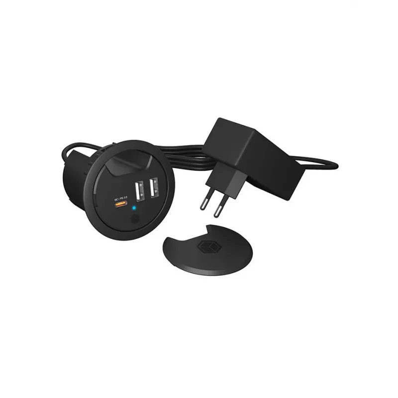 Cargador USB de escritorio ICY BOX con Power Delivery y Quick Charge