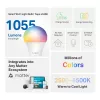 TP-Link Tapo Bombilla inteligente, Multicolor, Matter, bombilla inteligente, Wi-Fi/Bluetooth, blanca, 802.11b, 802.11g, Wi-Fi 4 (802.11n), WPA-PSK, WPA2-PSK, WPA3-SAE, LED