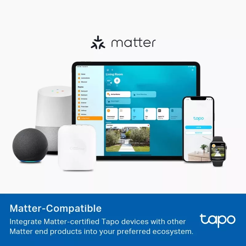 TP-Link Tapo Bombilla inteligente, Multicolor, Matter, bombilla inteligente, Wi-Fi/Bluetooth, blanca, 802.11b, 802.11g, Wi-Fi 4 (802.11n), WPA-PSK, WPA2-PSK, WPA3-SAE, LED