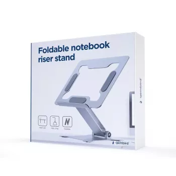 Soporte para portátil Gembird NBS-D1-03 Plata Aluminio para hasta 39,6 cm (15,6