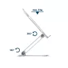 Soporte para portátil Gembird NBS-D1-03 Plata Aluminio para hasta 39,6 cm (15,6