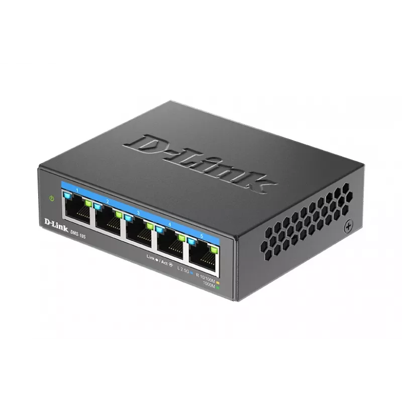 Switch de escritorio D-Link 5 puertos 2.5G Multi-Gigabit No gestionado L2 5x2.5G puertos