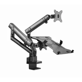 Brazo de monitor ajustable GEMBIRD para montaje en mesa con bandeja para portátil (movimiento completo)