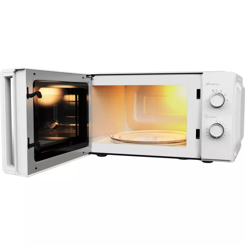 Beko MOC20100WFB microondas solo, 700 W, 20 l, plato giratorio de 24,5 cm, control mecánico, blanco