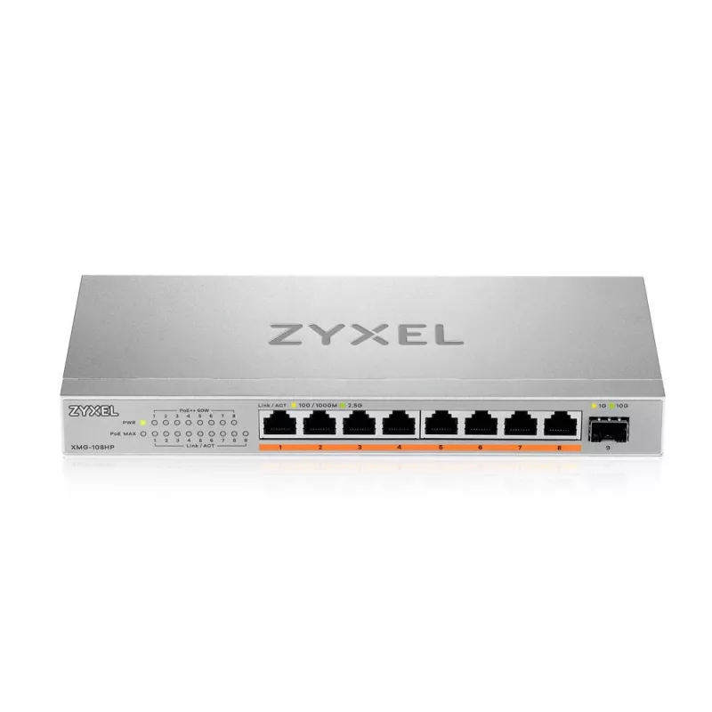 Zyxel XMG-108HP no gestionado 2.5G Ethernet (100/1000/2500) Power over Ethernet (PoE)