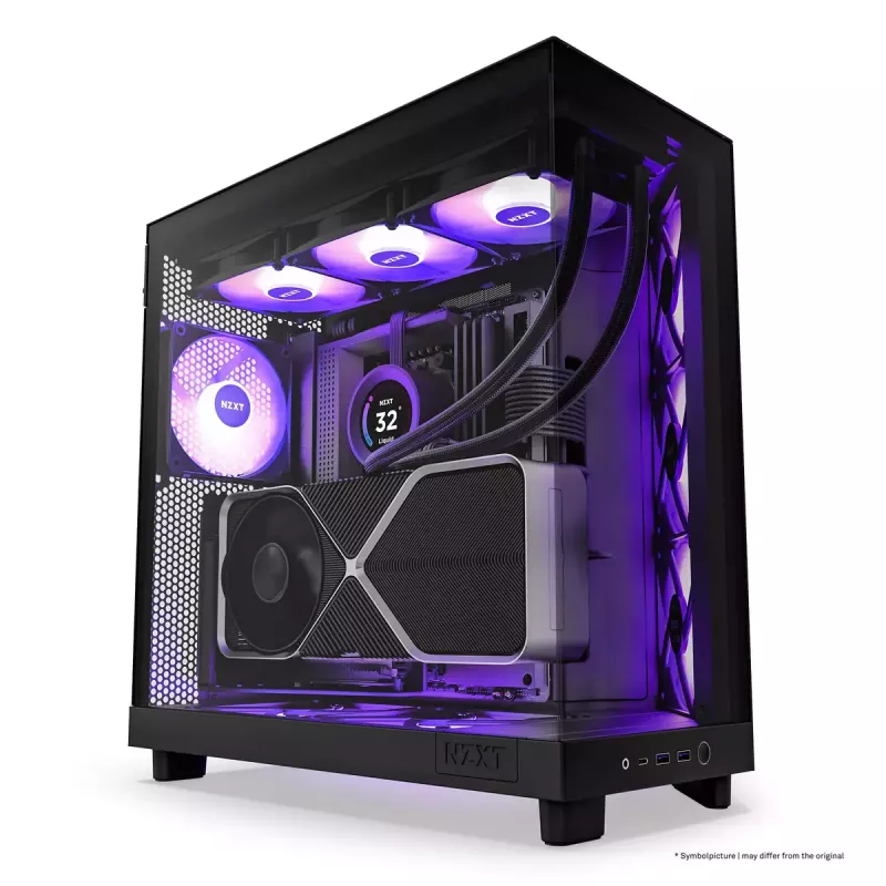 Caja de PC NZXT H6 Air Flow Midi Tower negra