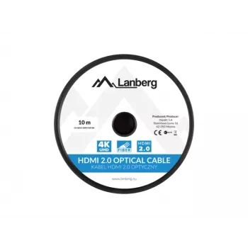 Cable HDMI LANBERG M/m V2.0 Optical Aoc - 10m negro