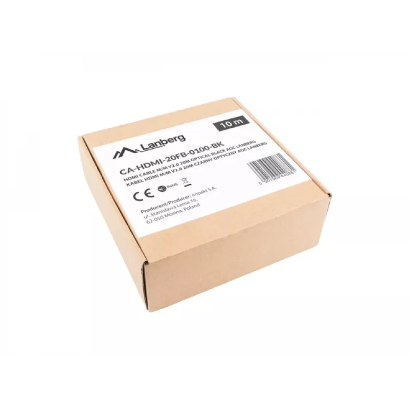Cable HDMI LANBERG M/m V2.0 Optical Aoc - 10m negro