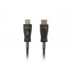 Cable HDMI LANBERG CA-HDMI-30FB-0100-BK 10 m, HDMI tipo A 2.1, 48 Gbit/s, 144 Hz, HDR, ARC, Ethernet
