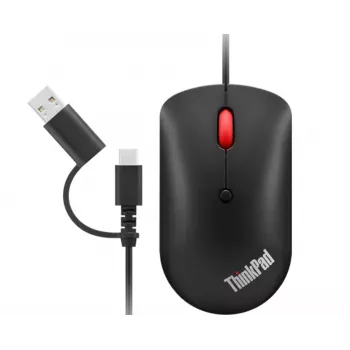 Lenovo 4Y51D20850 Ratón de oficina ambidiestro USB Type-C Óptico 2400 DPI