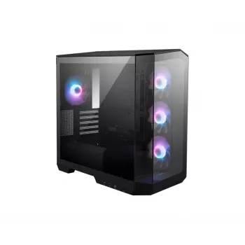 Caja de PC MSI MAG PANO M100R PZ Micro Torre Negra — microATX/ITX, ventana lateral, Multi-LED, GPU 39 cm, USB-C