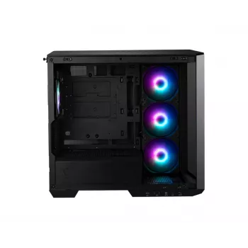 Caja de PC MSI MAG PANO M100R PZ Micro Torre Negra — microATX/ITX, ventana lateral, Multi-LED, GPU 39 cm, USB-C