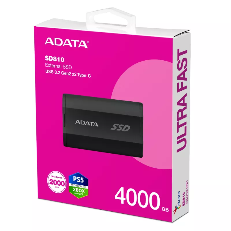 ADATA SD810 4 TB USB Type-C USB 3.2 Gen 2x2 Negro