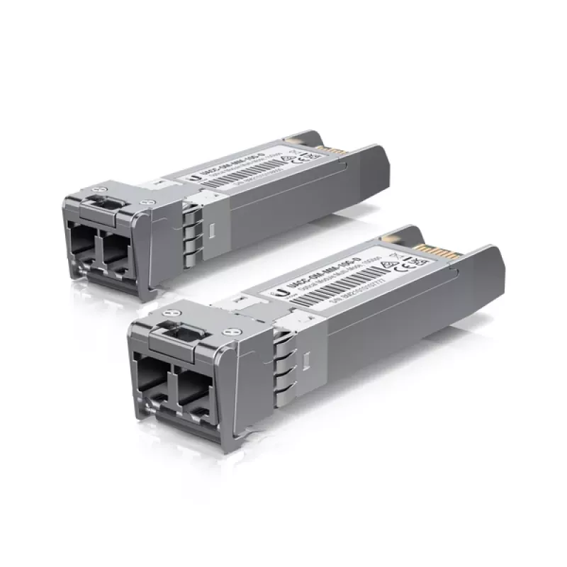 Módulo transceptor de red UBIQUITI UACC-OM-MM-10G-D-2, 10 Gbit/s, Multimodo 850 nm, LC, pack de 2