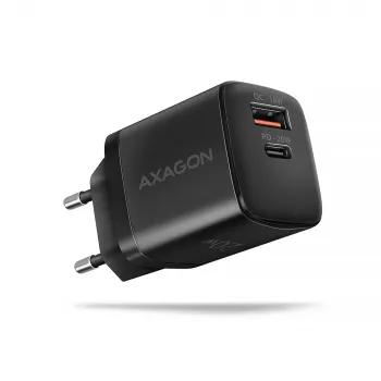 Cargador de pared Axagon ACU-PQ20 QC3.0 PD Type-C 20W Negro
