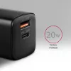 Cargador de pared Axagon ACU-PQ20 QC3.0 PD Type-C 20W Negro