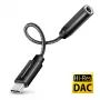 Axagon ADA-HC Adaptador de audio USB-C a jack de 3,5 mm – DAC Hi-Res, 384 kHz/32 Bit, Estéreo
