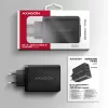 Axagon ACU-DPQ100 PD3.0 & QC 4+ THREE OUTPUTS Cargador de pared 100W