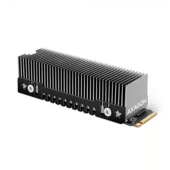 Axagon CLR-M2XT Disipador pasivo de aluminio para SSD M.2 de una y doble cara tamaño 2280, altura 24 mm