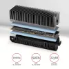 Axagon CLR-M2XT Disipador pasivo de aluminio para SSD M.2 de una y doble cara tamaño 2280, altura 24 mm