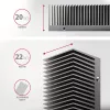 Axagon CLR-M2XT Disipador pasivo de aluminio para SSD M.2 de una y doble cara tamaño 2280, altura 24 mm