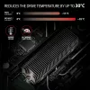 Axagon CLR-M2XT Disipador pasivo de aluminio para SSD M.2 de una y doble cara tamaño 2280, altura 24 mm