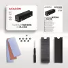 Axagon CLR-M2XT Disipador pasivo de aluminio para SSD M.2 de una y doble cara tamaño 2280, altura 24 mm