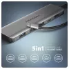 Axagon HMC-5H Hub USB 5Gbps, 3x USB-A, HDMI 4K/30Hz, PD 100W, cable USB-C de 100cm