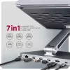 Axagon HMC-STND Hub multipuerto USB-C 5Gbit/s y soporte de aluminio para portátiles. HDMI 4K/60Hz, GLAN, PD y 3 puertos USB-A. Cable USB-C de 60 cm.