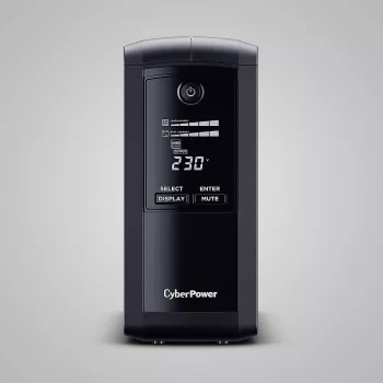Sistema de alimentación ininterrumpida CYBERPOWER VP700ELCD-FR 0,7 kVA (390 W), Line-Interactive, 4 salidas Type-E, LCD, USB, RS-232