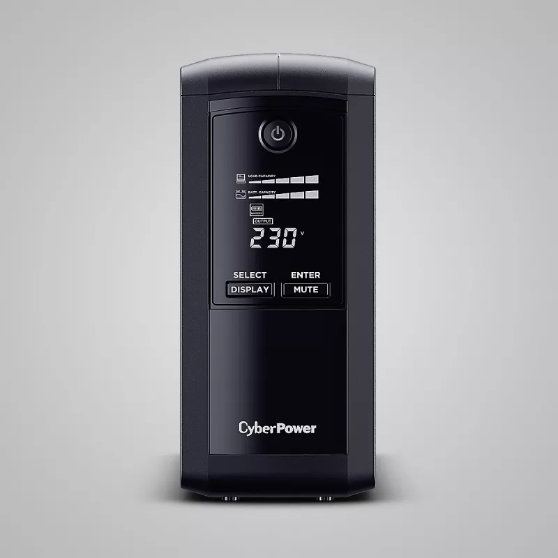 Sistema de alimentación ininterrumpida CYBERPOWER VP700ELCD-FR 0,7 kVA (390 W), Line-Interactive, 4 salidas Type-E, LCD, USB, RS-232