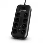 CyberPower Tracer III P0820SUF0-FR Protector contra sobretensiones Negro 8 salidas AC 200–250 V 1,8 m