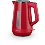 Hervidor eléctrico Bosch TWK1M124 — 1,7 L, 2400 W, rojo, inalámbrico, base 360°