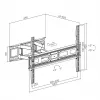Maclean MC-710N soporte de pared para TV, 37-80 pulgadas, VESA hasta 600x400, máx. 40 kg, negro