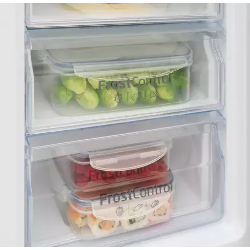 Amica FK200.4(E) frigorífico combi de libre instalación, congelador inferior, frigorífico 109 l + congelador 48 l, clase energética E, blanco